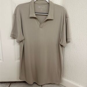 BYLT Basics Men's Beige Polo Shirt